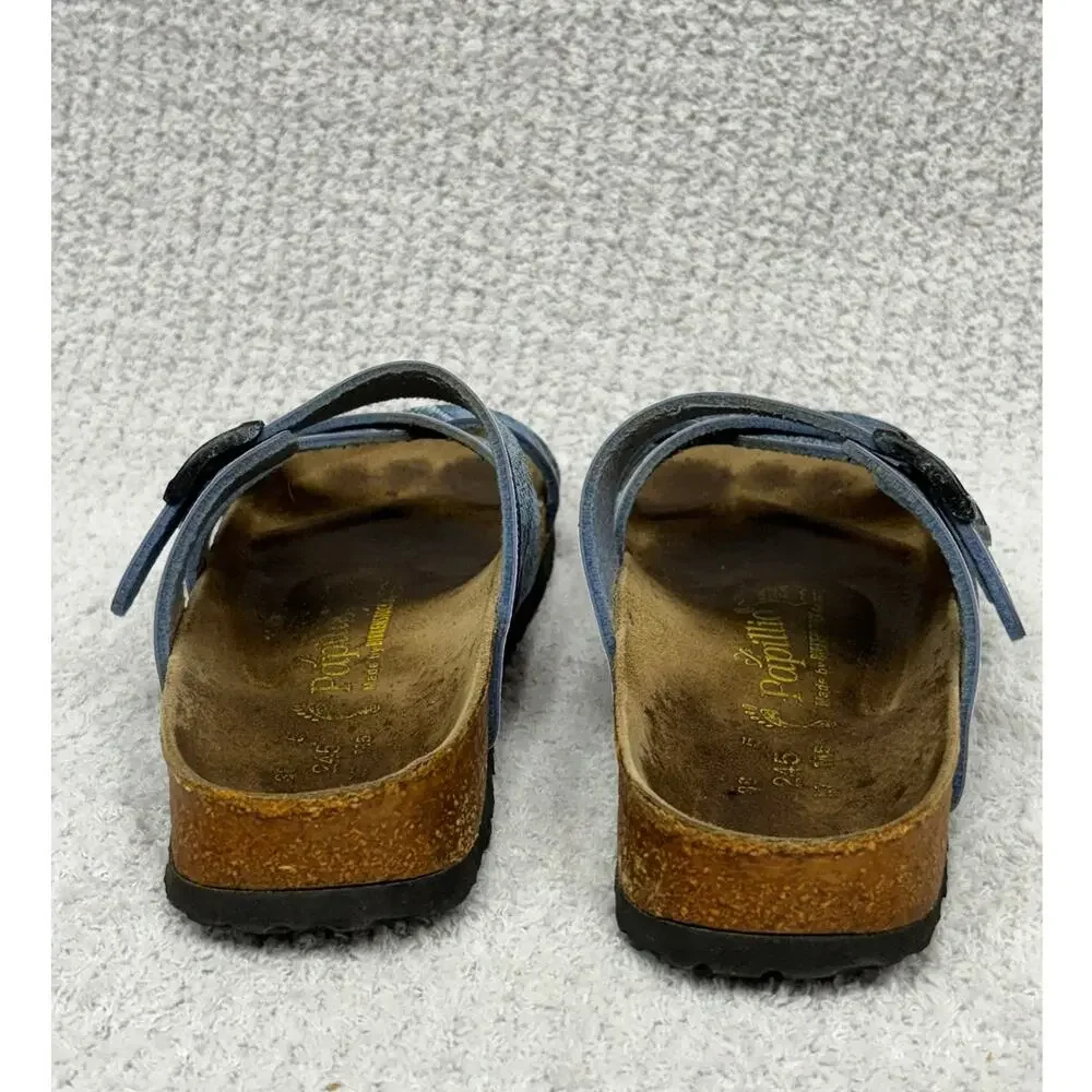 Papillio by Birkenstock Blue Denim Print Sandals Size 7 AS IS #79757